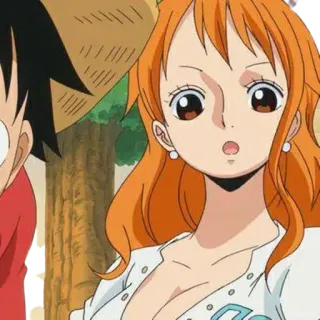 👑 Nami One Piece Anime, One Piece, Nami, Dessin animé whatsapp sticker