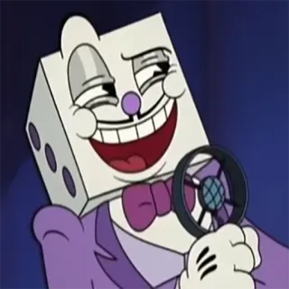 😄 King Dice Cuphead Cuphead, King Dice, Cartoon, Videospiel, Bösewicht telegram sticker