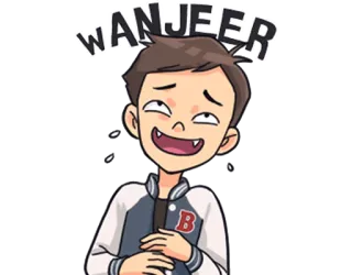 😜 WANJEER Dessin animé, Anime, Sticker, Garçon, Rire telegram sticker