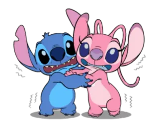 😰 Stitch น่ารัก, ภาพเคลื่อนไหว, ดิสนีย์, ลิโล่, เอเลี่ยน whatsapp sticker