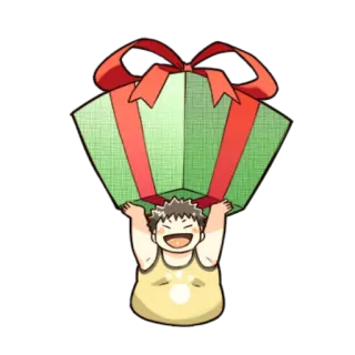 😀 present, gift, bow, child, celebration telegram sticker