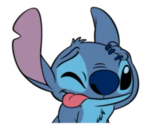 😜 Stitch Lilo & Stitch Cartone animato, Disney, Alieno, Blu, Carino telegram sticker