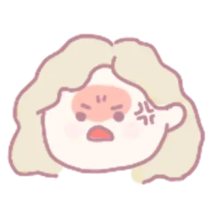 😡 bravo, frustrado, desenho animado, irritado, chateado, expressão facial telegram sticker