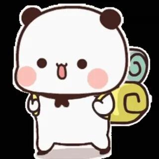 😄 Panda, Desenho animado, Fofo, Animal, Adesivo, Kawaii telegram sticker