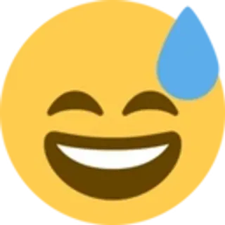 😅 อิโมจิ, เหงื่อ, หน้า, สีหน้า, ประหม่า, ยิ้ม telegram sticker