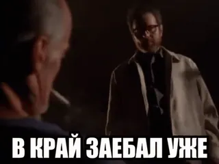 🌟 В КРАЙ ЗАЕБАЛ УЖЕ Мем, Русский, Оскорбительный, Нецензурный, Раздраженный whatsapp sticker