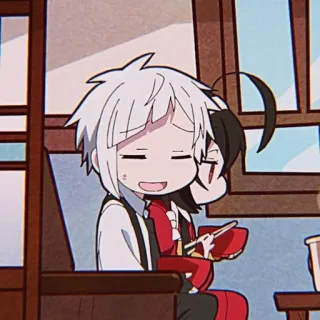 😅 Anime, Chibi, Personajes, Lindo, Arte digital, Comida whatsapp sticker
