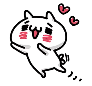 ❤️ dễ thương, động vật, hoạt hình, trái tim, tình yêu, mèo telegram sticker