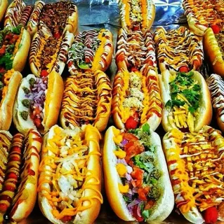 😋 hotdog, food, street food, snack, fast food telegram sticker