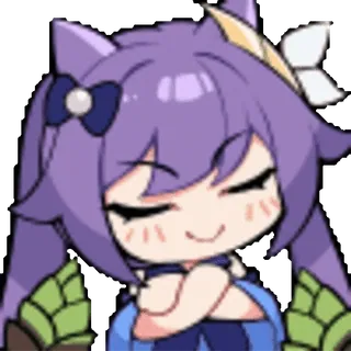🎋 动漫, 可爱, 卡哇伊, Q版, 贴纸, 紫色头发 telegram sticker