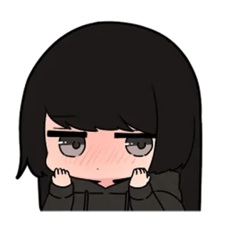 ❤️ anime, cute, blush, shy, chibi telegram sticker