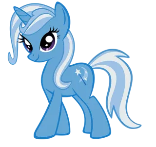 😘 Trixie Lulamoon My Little Pony my little pony, trixie lulamoon, einhorn, cartoon telegram sticker