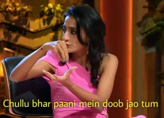 😭 Chullu bhar paani mein doob jao tum Hindi, Ausdruck, Aussage telegram sticker