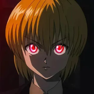 💜 Kurapika Hunter x Hunter アニメ, 漫画, クラピカ, HUNTER×HUNTER, 赤い目, 復讐, 決意, アニメキャラクター telegram sticker
