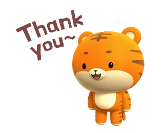 🙏 Thank you 老虎, 可爱, 谢谢, 动物, 卡通, 问候 telegram sticker