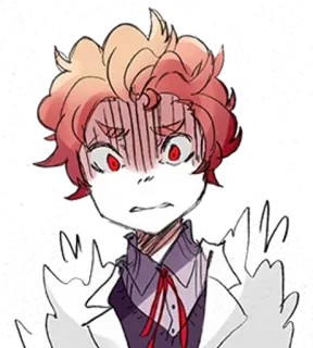 ✂️ Anime, Manga, Wütend, Frustriert, Verärgert, Charakter, Cartoon, Porträt telegram sticker