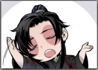 😋 만화, 치비, 애니메이션, 만화, 지친, 졸린, 얼굴 whatsapp sticker