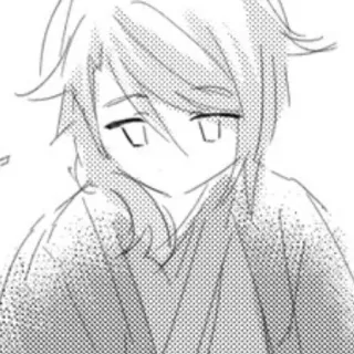 😶 Anime, Manga, Personnage, Croquis, Dessin, Illustration telegram sticker