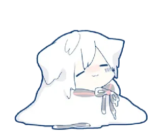 🤍 cute, blob, kawaii, cartoon, character whatsapp sticker