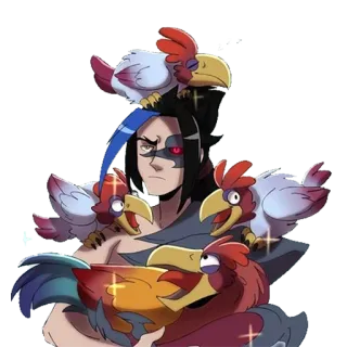 🐓 การ์ตูน, ตัวละคร, ไก่, นก telegram sticker