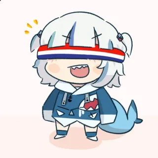 🇱🇺 Gawr Gura vtuber, anime, tiburon, lindo, hololive whatsapp sticker