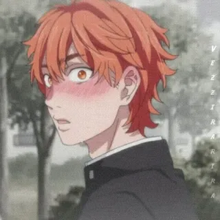 💛 anime, manga, cartoon, character, boy, orange hair telegram sticker