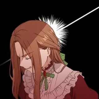 ☠ anime, mujer, llorando, triste, molesta, dibujos animados telegram sticker