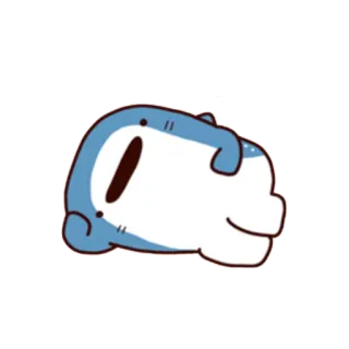 😚 shark, cute, animal, kawaii, cartoon telegram sticker