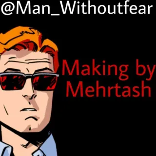 💙 Daredevil @Man_Withoutfear Making by Mehrrtash comic, superhero, man_withoutfear, mehrrtash telegram sticker