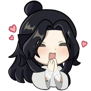 🥰 จิบิ, น่ารัก, อนิเมะ, หัวใจ, สติกเกอร์ telegram sticker
