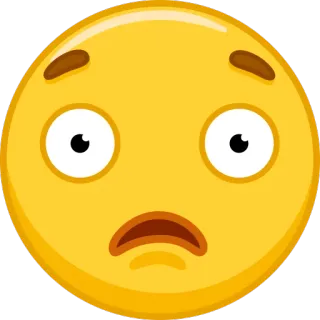 😧 Emoji, Visage, Surpris, Émotion, Jaune, Expression, Choqué telegram sticker