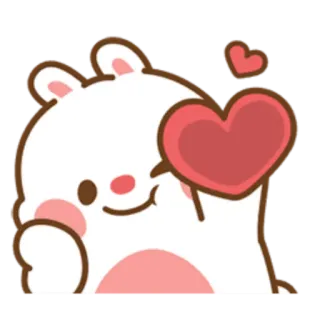 ❤️ น่ารัก, สัตว์, หมี, หัวใจ, รัก, การ์ตูน telegram sticker