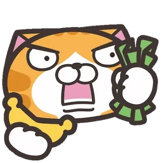 💵 猫, 钱, 生气, 卡通 telegram sticker