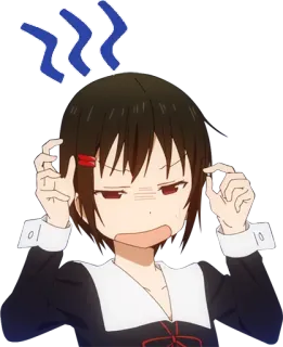 😫 Anime, Verwirrt, Denken, Mädchen, Frage, Zweifel, Frustriert telegram sticker