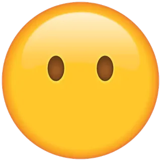 😶 эмодзи, лицо, бесчувственный, желтый telegram sticker