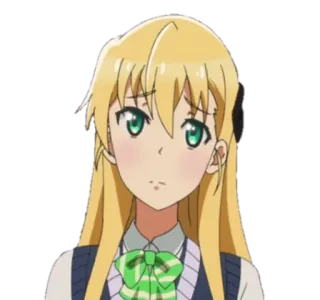 ❓ Anime, Dibujos animados, Chica, Rubia, Personaje telegram sticker