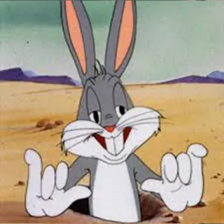 👐 Bugs Bunny Dessin animé, Lapin, Looney Tunes, Bugs Bunny telegram sticker