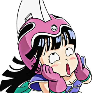 ☺️ Chi-Chi Dragon Ball Anime, Dragon Ball, Chi-Chi, terkejut, Kartun telegram sticker