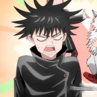 🐺 Megumi Fushiguro Jujutsu Kaisen Anime, Megumi Fushiguro, Jujutsu Kaisen, Charakter, Porträt, Cartoon whatsapp sticker