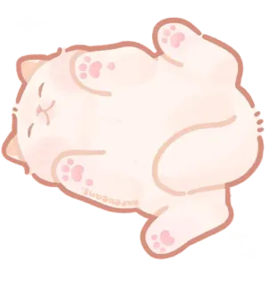 🐾 barebeans. 猫, かわいい, 睡眠, 動物, ペット, 飼い猫 telegram sticker