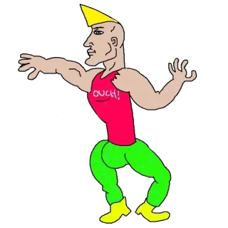 🕺 OUCH! Meme, Chad, Auw telegram sticker