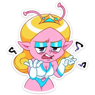 🤨 Alien, Dibujos animados, Princesa, Lindo, Personaje telegram sticker