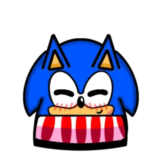 🧣 Sonic Sonic the Hedgehog, Cartoon, Cute, Animation, Video Game, Illustration telegram sticker