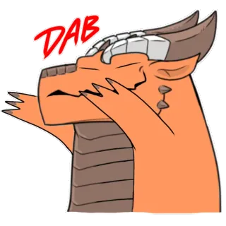 🙌 DAB Dab, Dragon, Orange, Wings of Fire telegram sticker