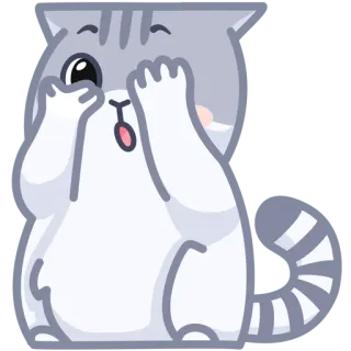 🤦 gato, fofo, animal, brincalhão telegram sticker