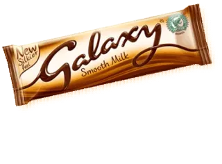 🍫 New Silkier Feel, Galaxy Smooth Milk chocolate, galáxia, leite cremoso, doce, sobremesa, doce telegram sticker