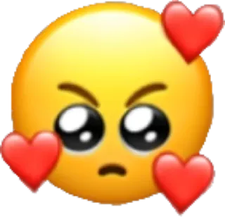 🥰 Emoji, Amor, Corazón, Enojado, Dibujos animados, Expresión, Lindo, Kawaii whatsapp sticker