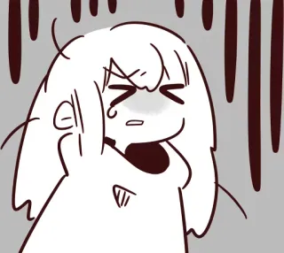😰 llorando, molesto, anime, dibujos animados, triste whatsapp sticker