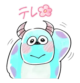 🐰 テレ 괴물, 귀여운, 수줍은, 카와이, 스티커 telegram sticker