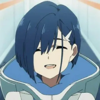 ✨ Ichigo Darling in the Franxx 动漫, 草莓, Darling in the Franxx, 可爱, 微笑, 角色 telegram sticker